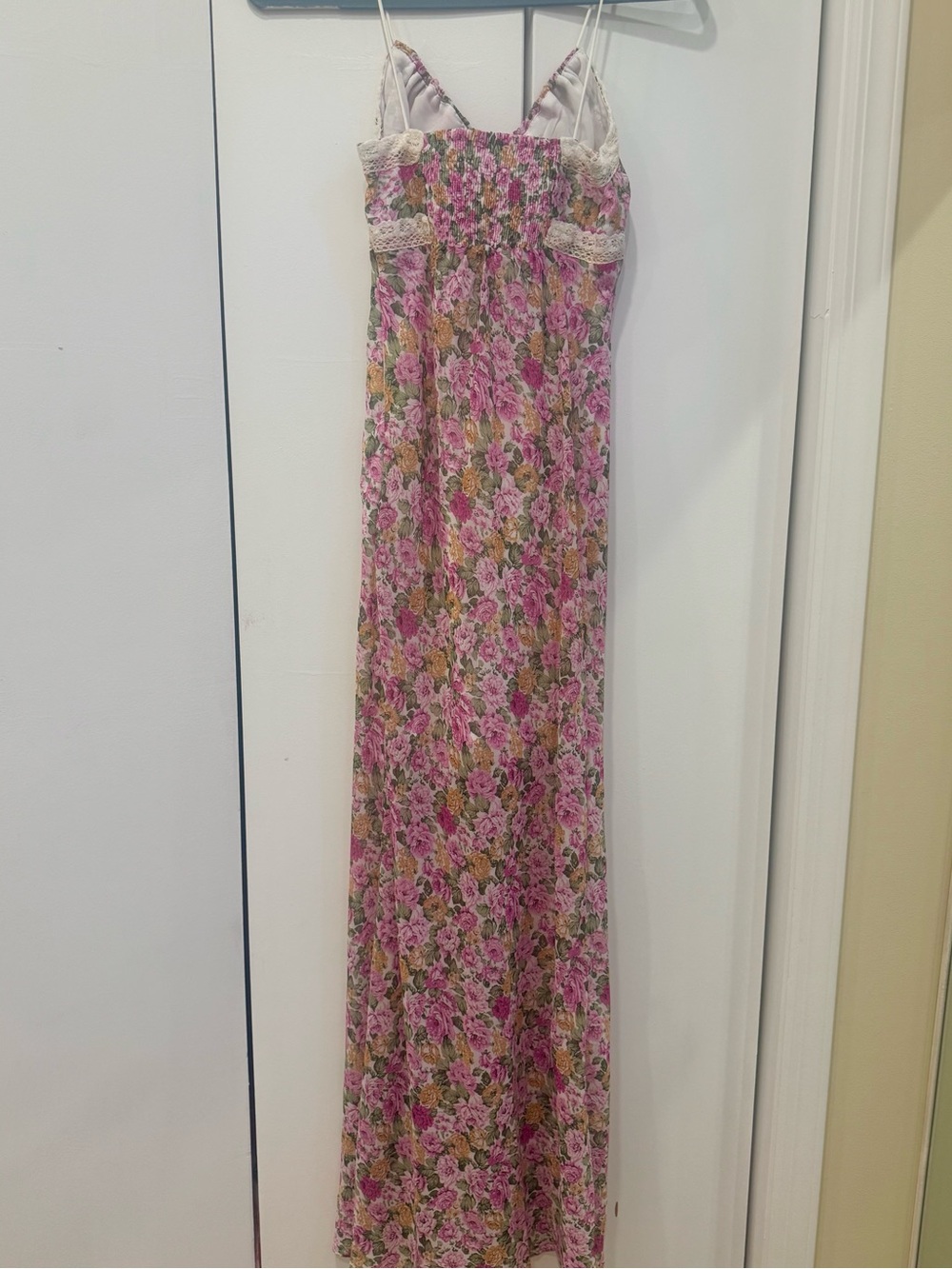 Princess Polly floral Maxi Slip spaghetti strap Dress Lace Trim Sz XS NWOT - Picture 10 of 14